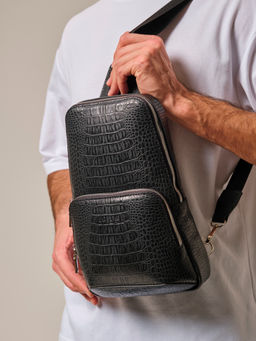 Сумка мужская Azaro 7050 черный кроко