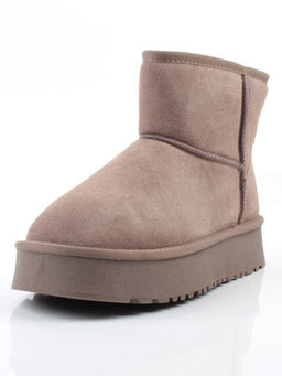 04-PF8521-4 GRAY/BEIGE Угги женские (натуральная замша, 100% шерсть)