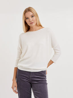 джемпер женский базовый силуэта летучая мышь