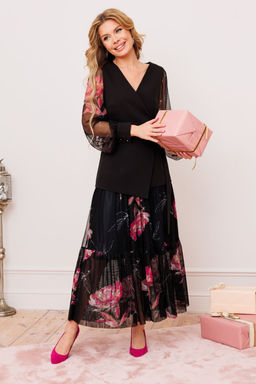 Костюм AmberA 2055-1 черный/фуксия фото 7