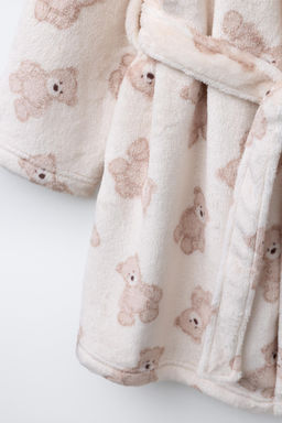 FLEECE DRESSING GOWN WITH BEARS - Zara фото 4