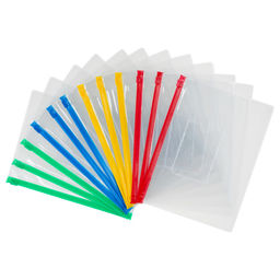 Цена за 3 шт. Папка-конверт на молнии В5 СТАММ, прозрачная (ММ-323141) 120мкм