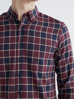 Uzun Kollu Ekose Desenli Erkek G?mlek