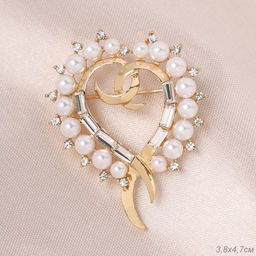 Брошь Сердце / 5217G /уп 12/