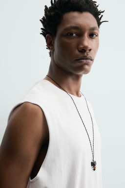 CAMISETA TANK  BORDADO PL?TANOS / Blanco