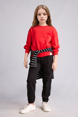 Relaxed Fit Sweatshirt K_z _ocuk - Defacto фото 2