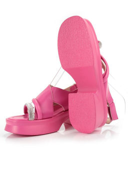 08-PEQ210-3 PINK Босоножки женские (натуральная кожа)