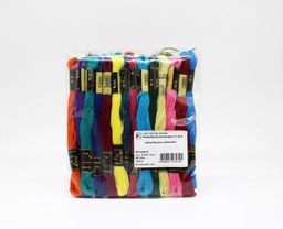 Нитки для вышивания ПНК им. Кирова мулине Осенний 100% мерсеризованный хлопок 25 x 10 м Ассорти