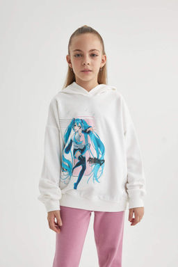 Толстовка с капюшоном для девочек Hatsune Miku Oversize