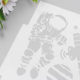 Пластиковый трафарет для творчества «Арт Узор. Путешествие в космос», шаблон, 21×29.7 см