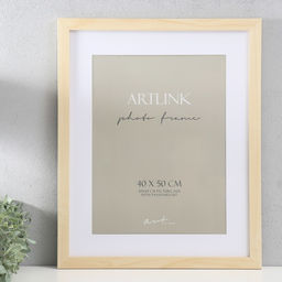 Фоторамка для фото 40×50 см Ellis, МДФ, с паспарту, натуральный, (пластиковый экран)