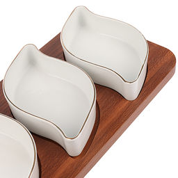 90031-317 Менажница на подставке 3 блюда 4пр керамика LR (х8) - Mayer&boch фото 2