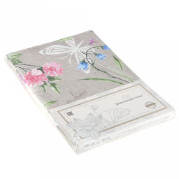 Скатерть 200х145см "Лето", длина стола до 160см, на 6-8 персон, рогожка 171г/м2, хлопок 100%, упаковка классическая 28х41см, "Домашняя мода" (Россия)