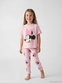 Комплект для девочек футболка и лосины с принтом Minnie Mouse