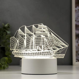 Светильник Фрегат LED белый от сети 9.5?15?16 см RISALUX