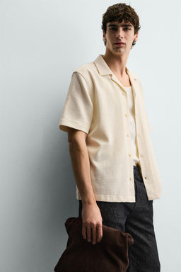 JACQUARD SHIRT WITH RUFFLE TRIM - Zara фото 6