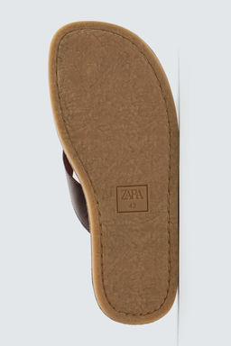 SANDALIA TIRAS PIEL / Marr?n - Zara фото 4