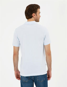 A__k Mavi Slim Fit %100 Pamuk Polo Yaka Basic Ti__rt - Pierre cardin фото 5
