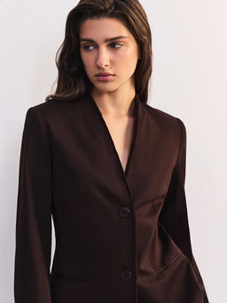 Приталенный жакет из хлопка / Zarina  фото 8