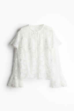 Blusa de encaje con volantes - H&m фото 5