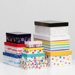 Набор коробок 10 в 1 С Днём Рождения!, 29 х 18,5 х 11 12 х 7 х 4 см - UPAK LAND фото 2