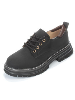 03-P8204-2 BLACK Полуботинки женские (натуральная кожа, нубук) - No name фото 6