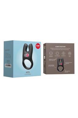 Кольцо эрекционное Fun Factory NOS с вибрацией, силикон, черное, 8 см  фото 5