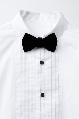 DETACHABLE VELVET BOW TIE SHIRT - Zara фото 4