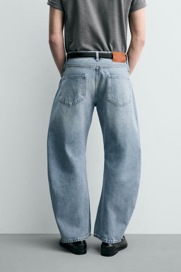 JEANS RELAXED BARREL FIT / Azul claro - Zara фото 3