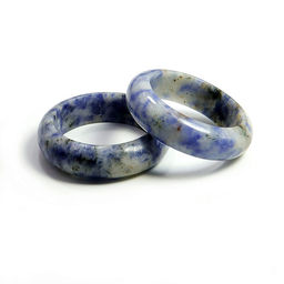 Кольцо из камня гладкое Содалит привлекает достаток размеры 16-19мм