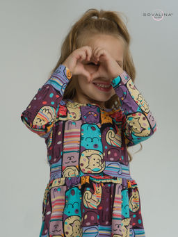 Платье Эля коты в горошек - Sovalina фото 21