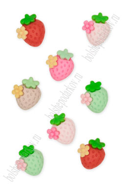 Кабошон "Клубничка" 1,7*2,4 см (20 шт) SF-8059, ассорти №2
