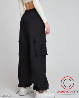 Женские брюки карго на резинке