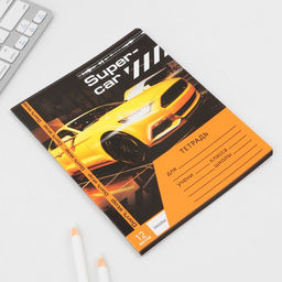 Тетрадь А5, 12 листов на скрепке в линию Super car, 5 видов МИКС, белизна 96% . - Artfox study фото 14