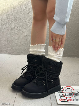 Ботинки на зимний сезон, выполнены из шерсти - Bruno фото 3