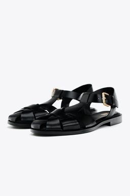 FLAT CAGE SANDALS - Zara фото 8