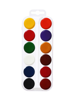 Акварель Calligrata, 12 цветов, без кисти, картон, МИКС