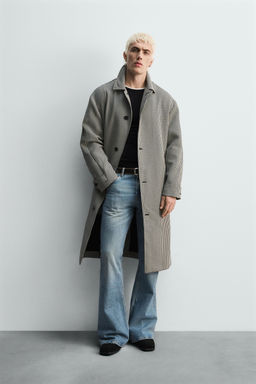 LIMITED EDITION CHECK TEXTURED COAT