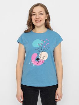 CRB wear/FSMW 60253-42 Футболка женская,синий/Ex.Cherubino