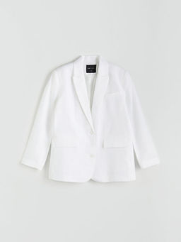 %100 Keten Kad?n Blazer Ceket