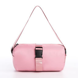 Сумка молодёжная на молнии, 25×12×12 см, розовая