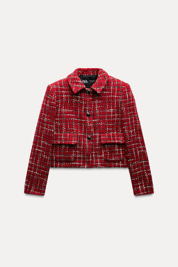 STRUCTURED JACKET WITH SHOULDER PADS - Zara фото 5