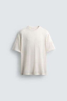 HEMP - VISCOSE STRIPED T-SHIRT - Zara фото 7
