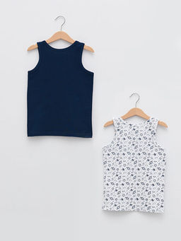 Bisiklet Yaka Pamuklu Erkek ?ocuk Atlet 2li - Waikiki фото 2