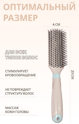 Цена за 3 шт. Расчёска массажная, 4×23(±1) см, МИКС