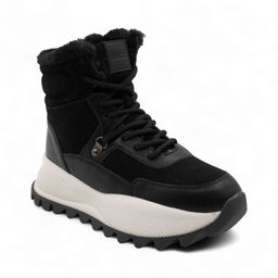 Ботинки на меху С125 черные