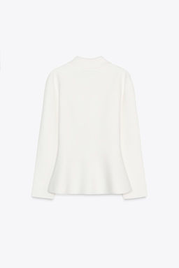 PLAIN PEPLUM CARDIGAN - Zara фото 3