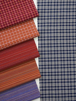 Набор тканей для рукоделия Пестрядь этнографическая под домоткань №1, 45*30 см, 6 шт