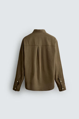 CAMISA VOILE ALGOD?N / Marr?n - Zara фото 2