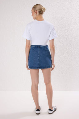 TRENDYOLMILLA Siyah Mini Denim Sort Etek TWOSS25SR00079  фото 6